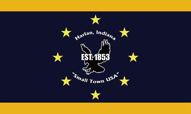 The Harlan Indiana Flag by Tyler Friend