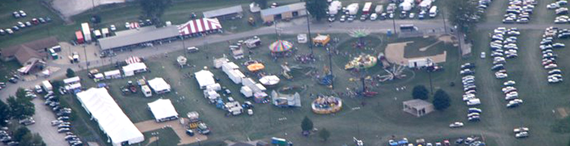 Arial view of the Harlan Days Fair